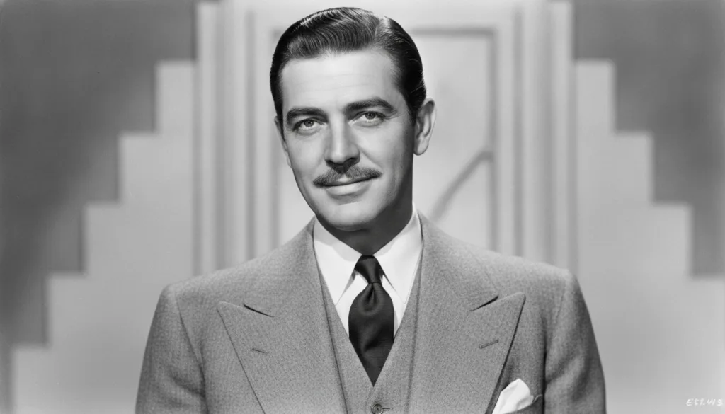Real black and white publicity photo of Clark Gable from the 1930s or 1940s looking suave