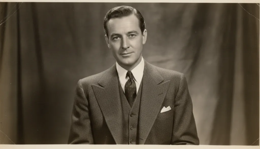 Real archival publicity photo of Basil Rathbone from the classic Hollywood era perhaps a headshot or portrait