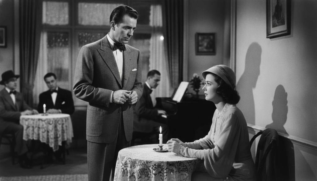 Humphrey Bogart and Ingrid Bergman in a scene from Casablanca