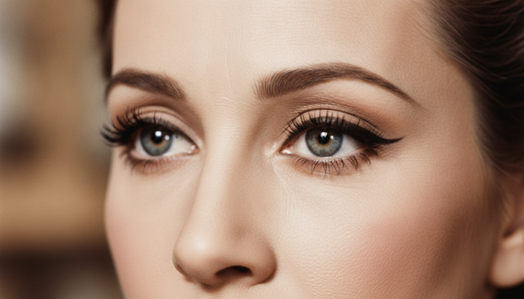 A close-up of Bette Davis s expressive eyes hinting at the quiz s challenge