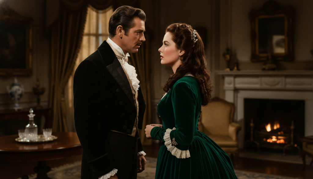 Clark Gable as Rhett Butler and Vivien Leigh as Scarlett O Hara in Gone with the Wind