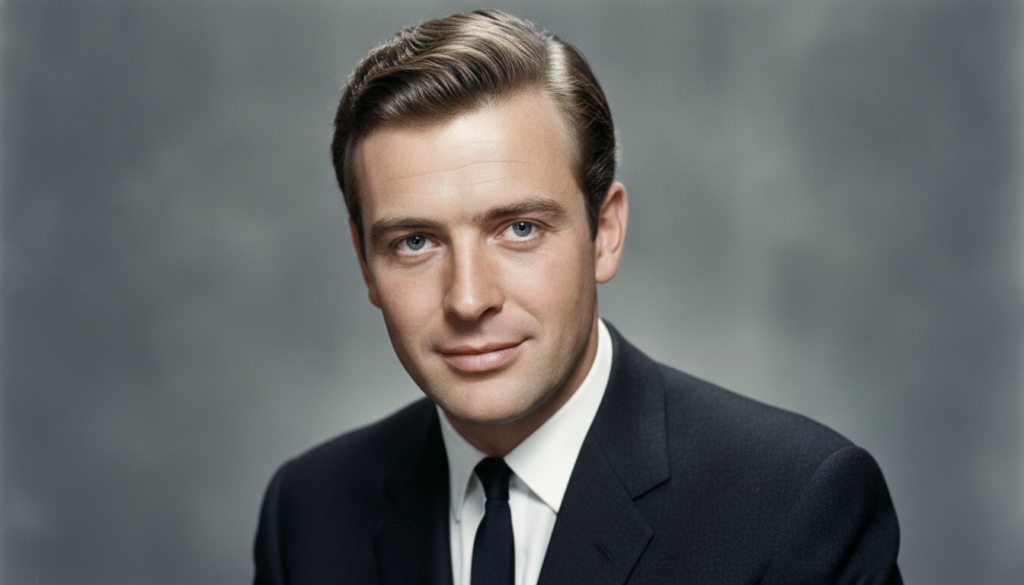 A real publicity photo of a young Michael Caine in the 1960s looking suave and confident perhaps from a film like Alfie 