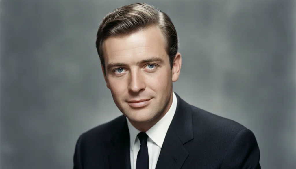 A real publicity photo of a young Michael Caine in the 1960s looking suave and confident perhaps from a film like Alfie 