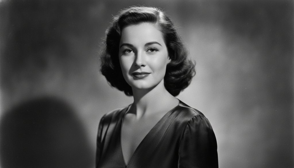 A beautiful classic headshot of Ava Gardner in her prime exuding glamour and elegance
