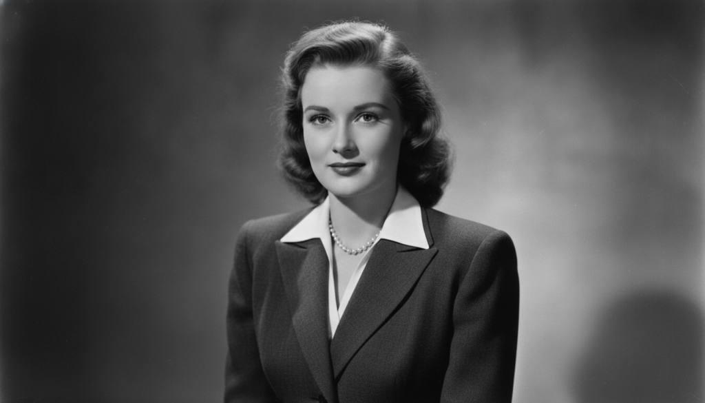 Multiple-choice quiz image featuring a black and white portrait of Katharine Hepburn with four options below