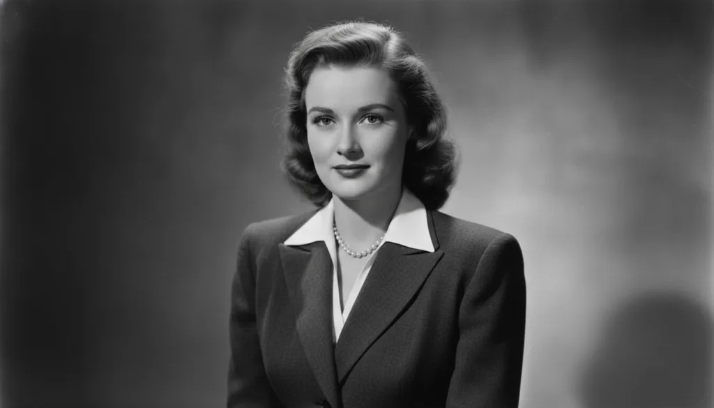 Multiple-choice quiz image featuring a black and white portrait of Katharine Hepburn with four options below