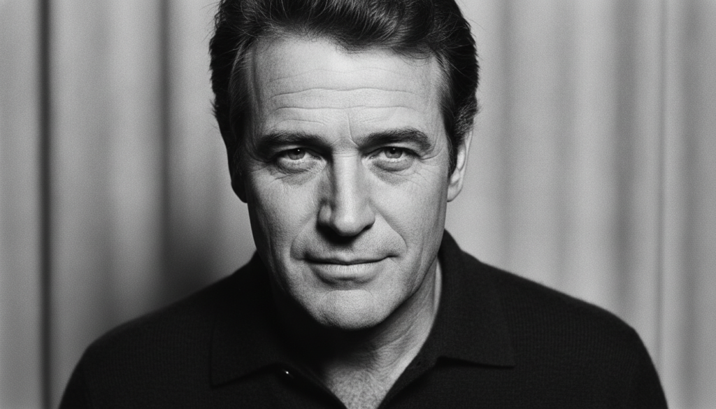A black and white image of Paul Newman from his classic Hollywood era looking intensely at the camera Below the image ar