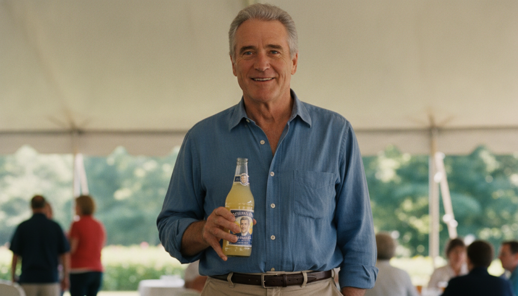 A photograph of Paul Newman smiling perhaps at an event related to Newman s Own looking warm and approachable