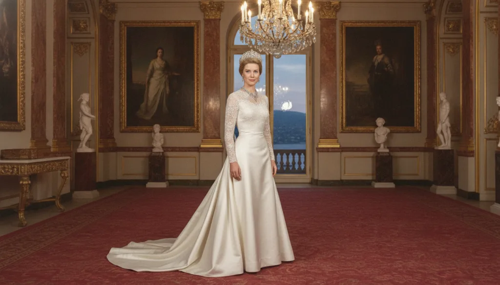 Grace Kelly as Princess Grace of Monaco looking regal and elegant perhaps wearing a crown or tiara