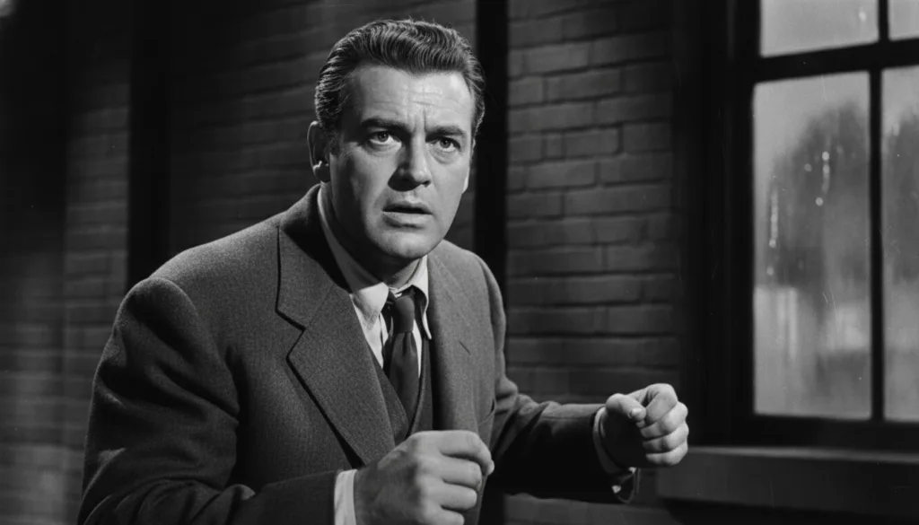 Burt Lancaster in a scene from one of his classic films showcasing his intense acting style Perhaps from From Here to Et