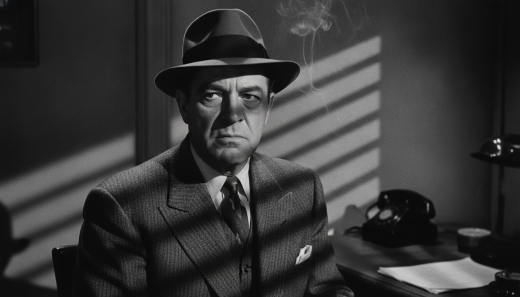 Edward G Robinson in a scene from Double Indemnity a classic film noir