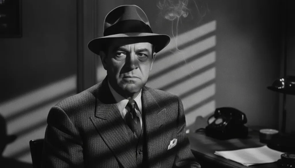 Edward G Robinson in a scene from Double Indemnity a classic film noir