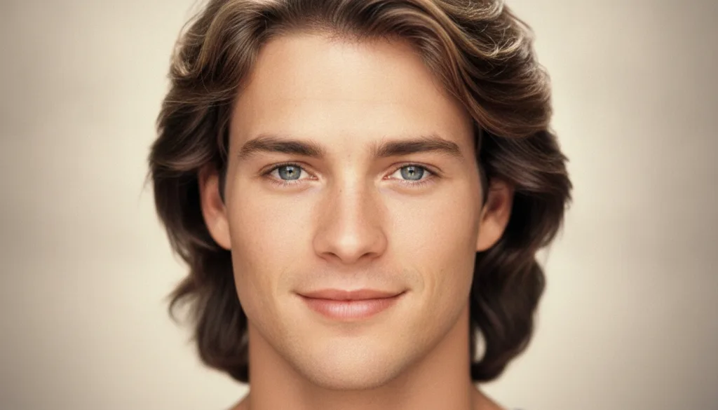 A headshot of Patrick Swayze from his younger years characteristic of a classic Hollywood actor