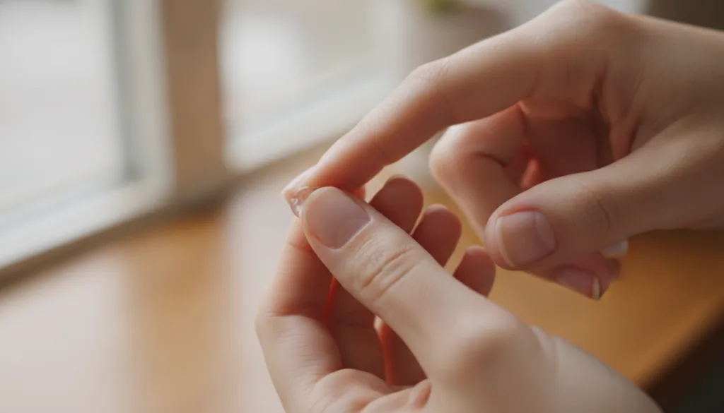 A person applying Vaseline to their cuticles for nail care