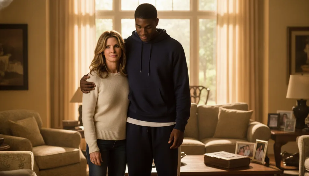 A real movie poster or still from The Blind Side featuring Sandra Bullock