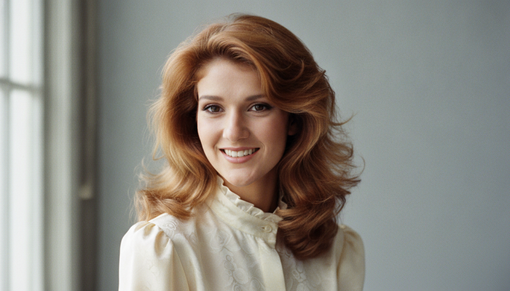 A headshot of Céline Dion smiling warmly as seen in a celebrity quiz