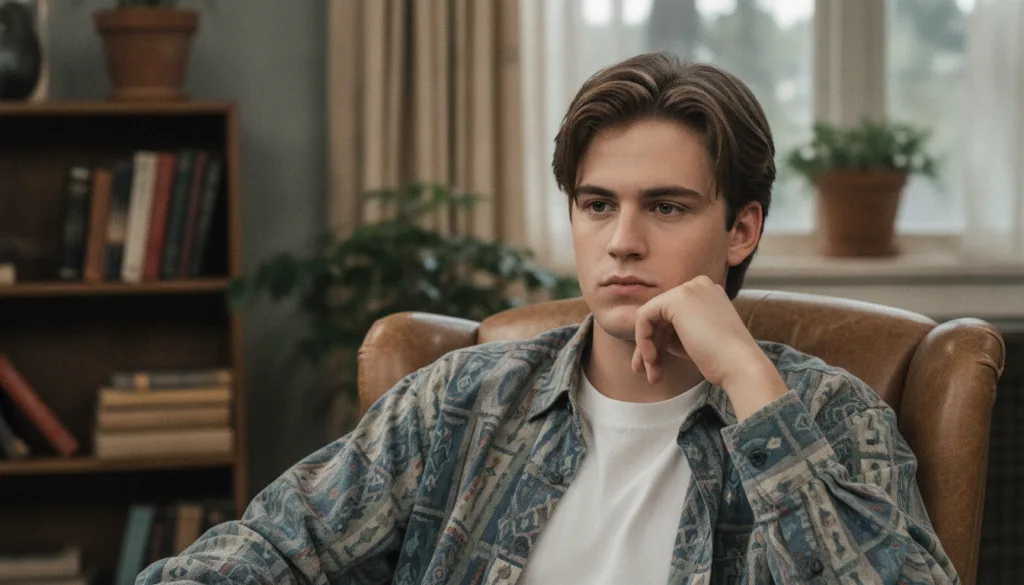 A younger Matthew Perry in an earlier role from the late 80s or early 90s before Friends