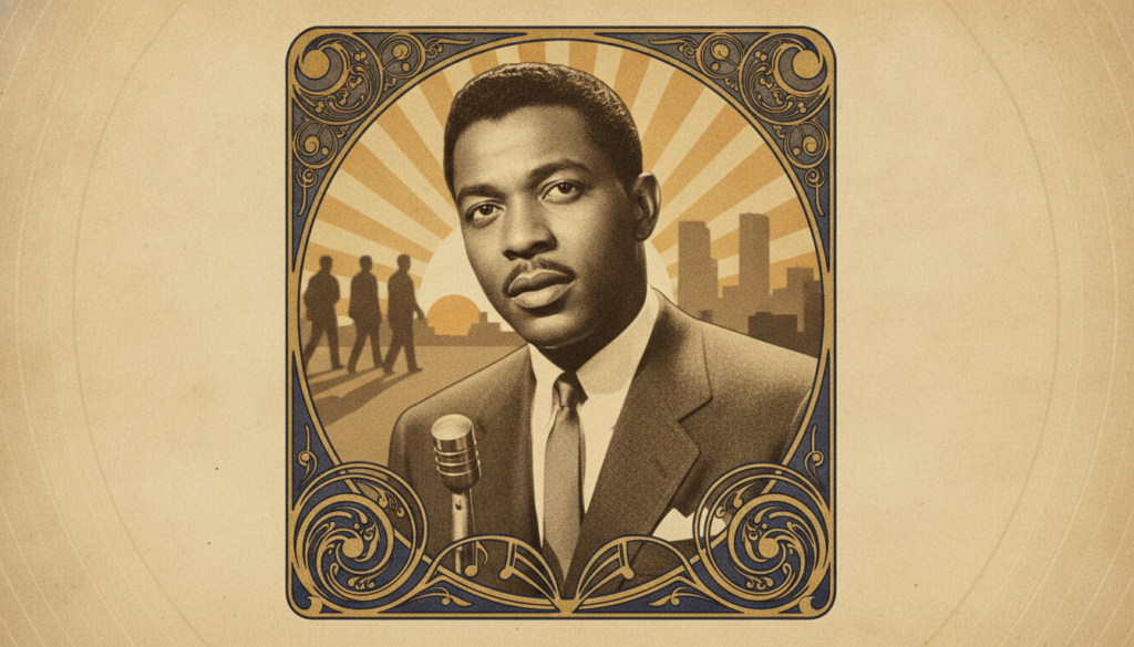 A vintage record cover for Sam Cooke s album A Change Is Gonna Come with a classic aesthetic
