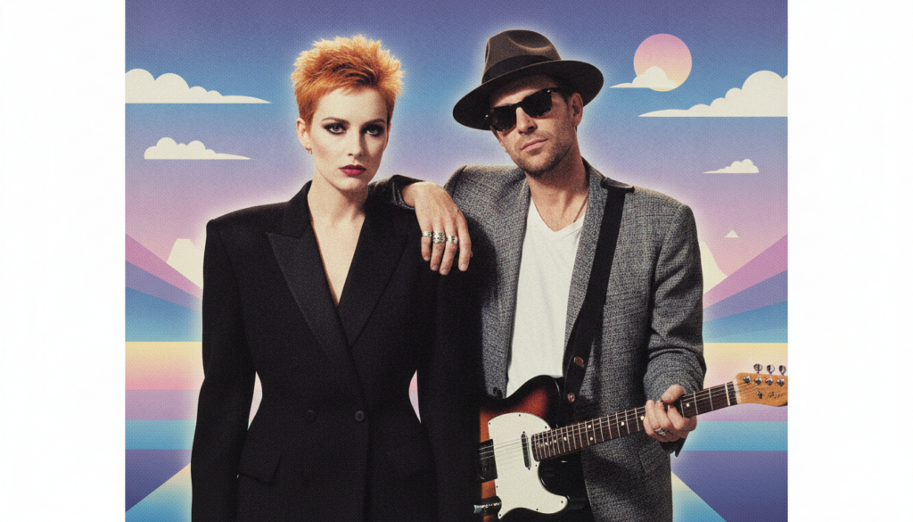 A real album cover for Eurythmics Sweet Dreams Are Made of This featuring Annie Lennox and Dave Stewart