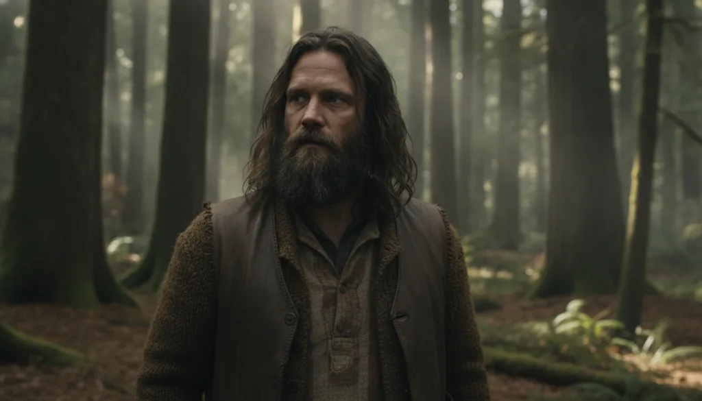 A promotional photo of Viggo Mortensen in a different film role perhaps from Eastern Promises or Captain Fantastic showi