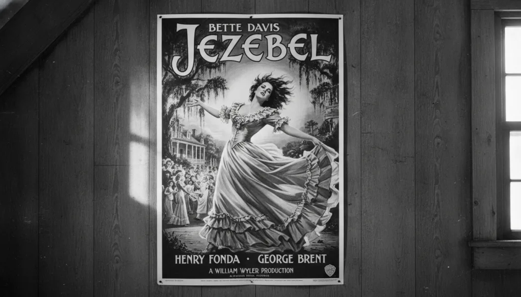 Movie poster for a classic Bette Davis film like Jezebel or All About Eve