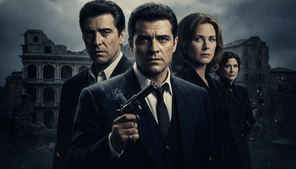 A movie poster for The Godfather Part III featuring Andy García alongside Al Pacino Diane Keaton and Talia Shire with th