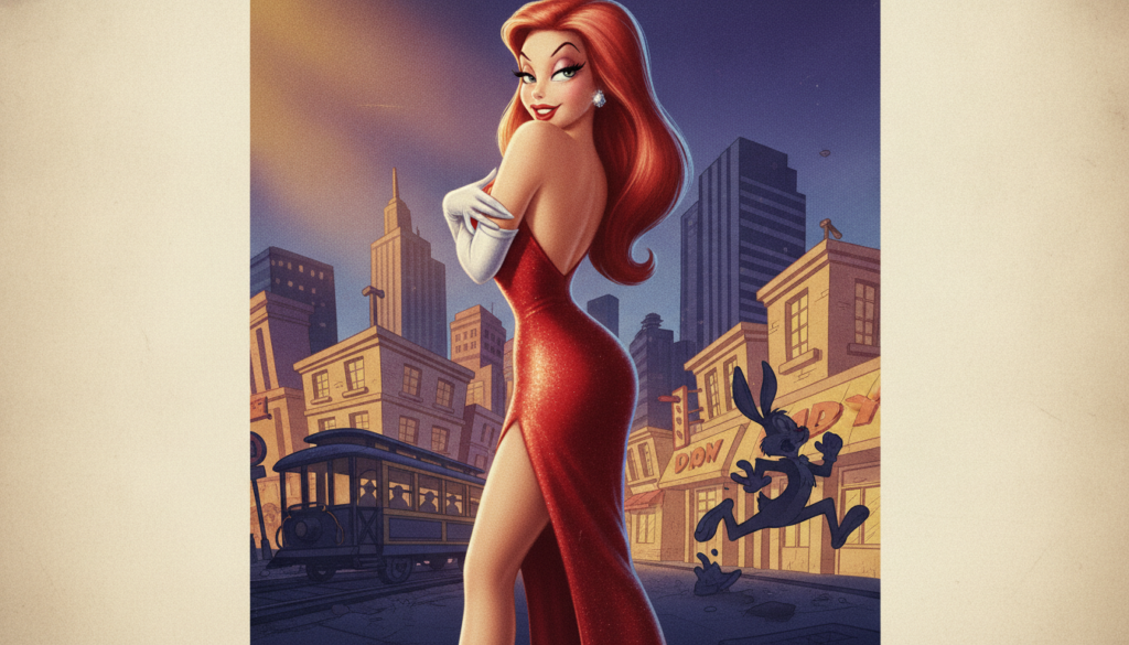 Movie poster for Who Framed Roger Rabbit featuring Jessica Rabbit