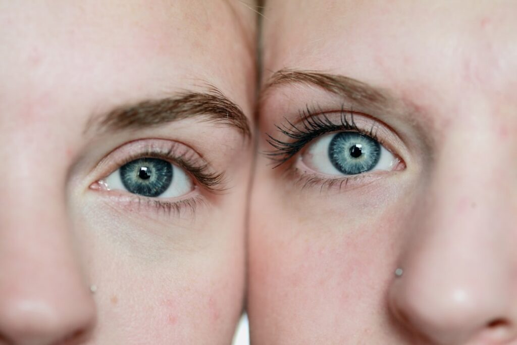 A conceptual split image showing a before side with dull skin and an after side with radiant youthful skin