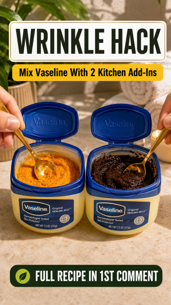 Two open jars of homemade scrub one orange-toned turmeric and one dark brown coffee with golden spoons Hands hold the sp