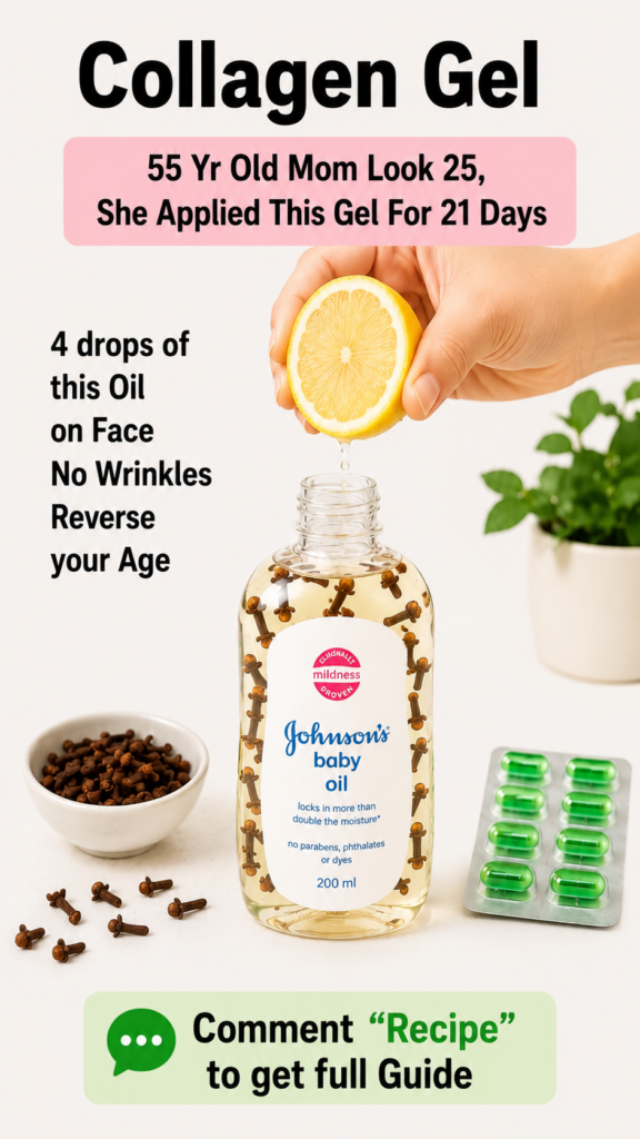 A hand squeezing a lemon half dripping juice into a bottle of Johnson s Baby Oil infused with cloves A bowl of cloves sc
