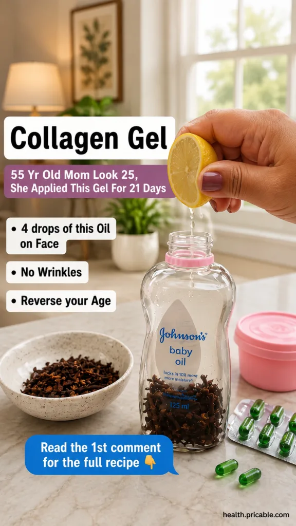A hand squeezing a lemon into a bottle of Johnson s baby oil filled with cloves with a bowl of cloves and other natural 