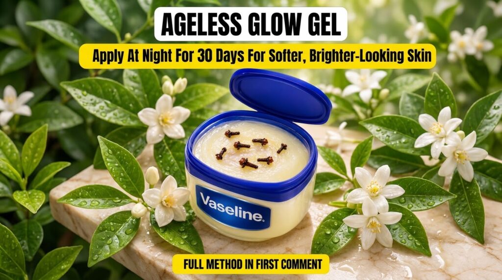An open jar of Vaseline with cloves surrounded by natural elements suggesting a DIY beauty mix