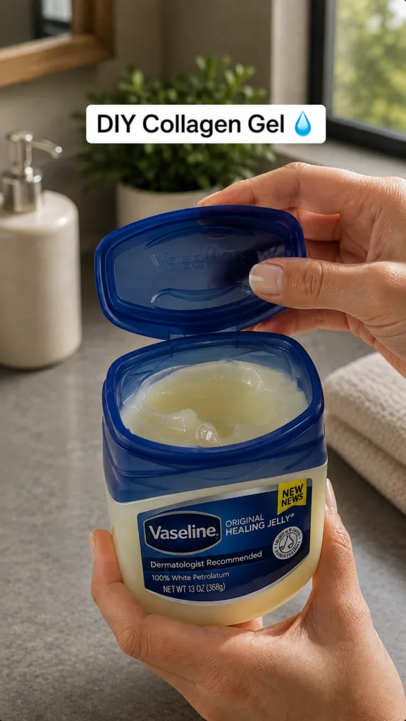 A person s hands holding an open jar symbolizing the preparation of a DIY beauty product or a step in a beauty routine