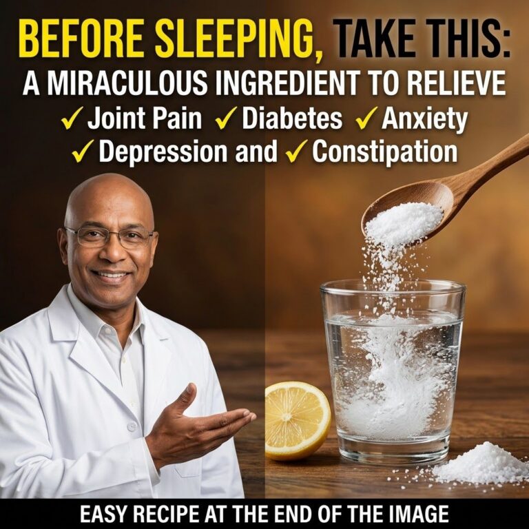A split image showing an Indian man in a lab coat smiling and gesturing on the left and a close-up of a wooden spoon pou