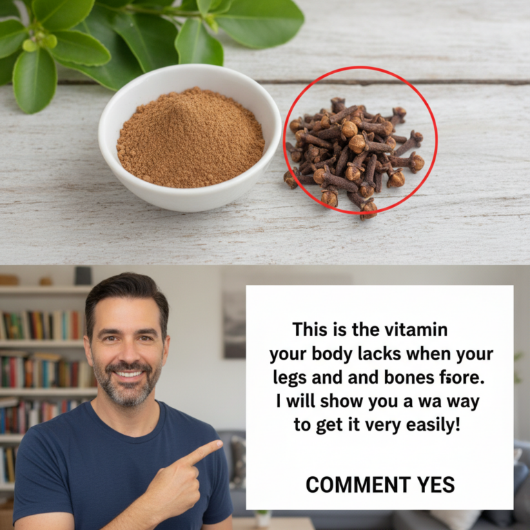 A composite image showing natural elements like whole cloves and ground spice in a bowl on a distressed wooden surface w
