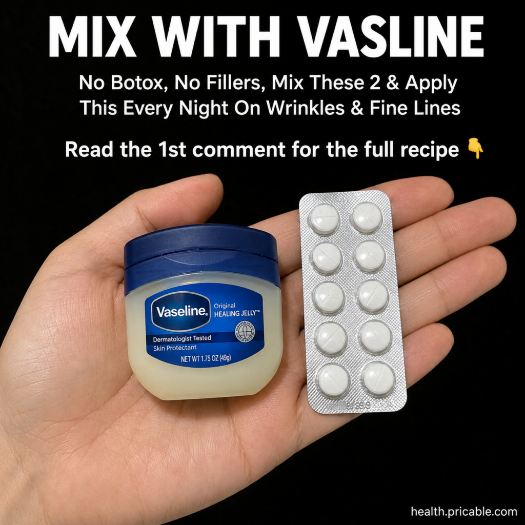 Ingredients for the Aspirin and Vaseline remedy Aspirin pills a jar of Vaseline and a small amount of water in a bowl