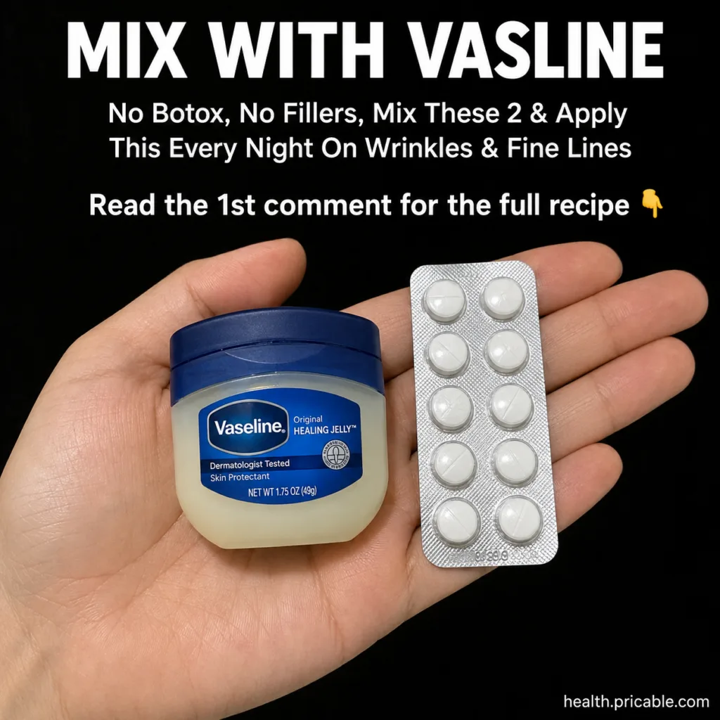 Ingredients for the Aspirin and Vaseline remedy Aspirin pills a jar of Vaseline and a small amount of water in a bowl