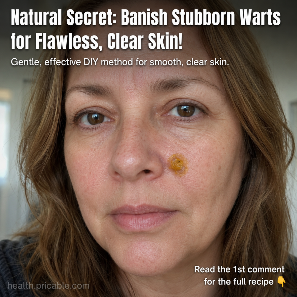 A woman applying a yellowish-brown paste to a skin lesion on her cheek representing a home remedy for warts