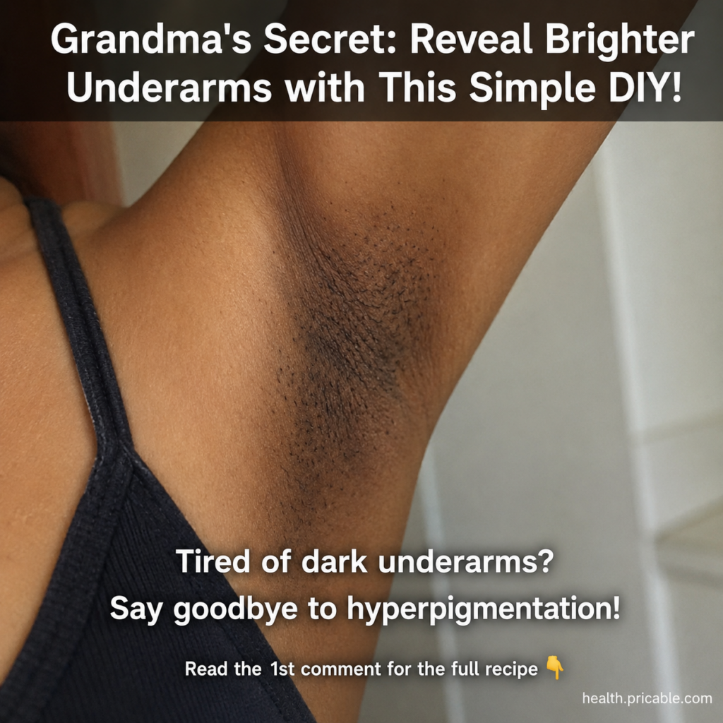 A close-up shot of an underarm showing slightly darker skin with a blurred background The overall impression should be a