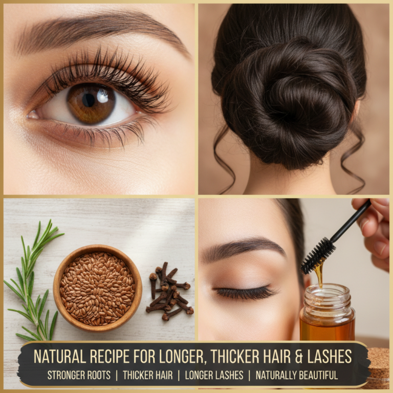 A four-panel composite image Top-left close-up of an eye with long thick lashes Top-right back of a woman s head with da
