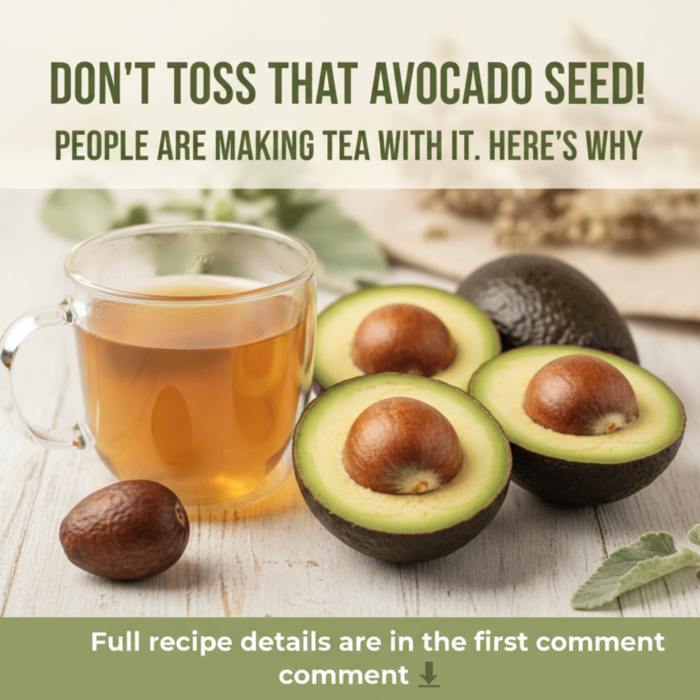 A visually appealing composition of avocado seed tea in a clear mug an isolated avocado seed and artfully arranged avoca