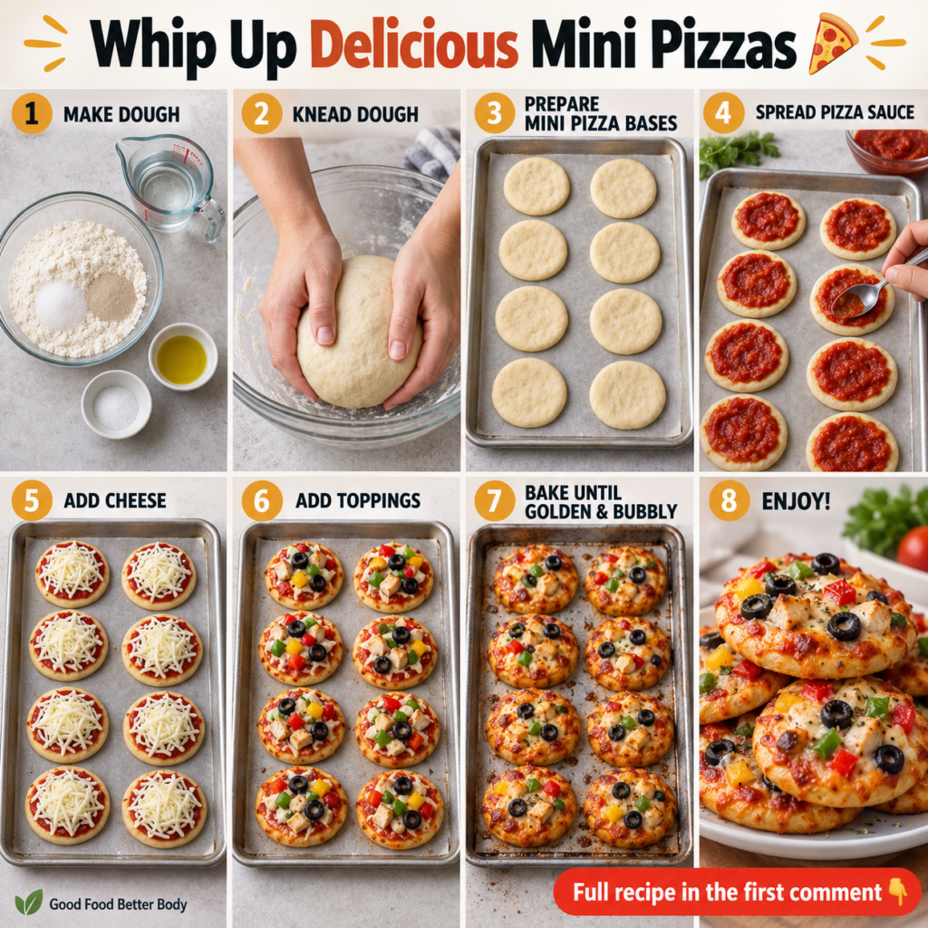 A stack of freshly baked mini pizzas with vibrant red yellow and green bell peppers black olives and melted mozzarella c