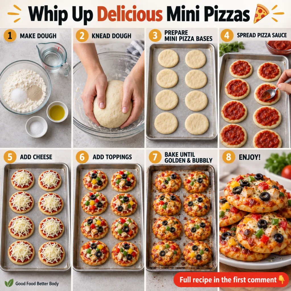 A stack of freshly baked mini pizzas with vibrant red yellow and green bell peppers black olives and melted mozzarella c