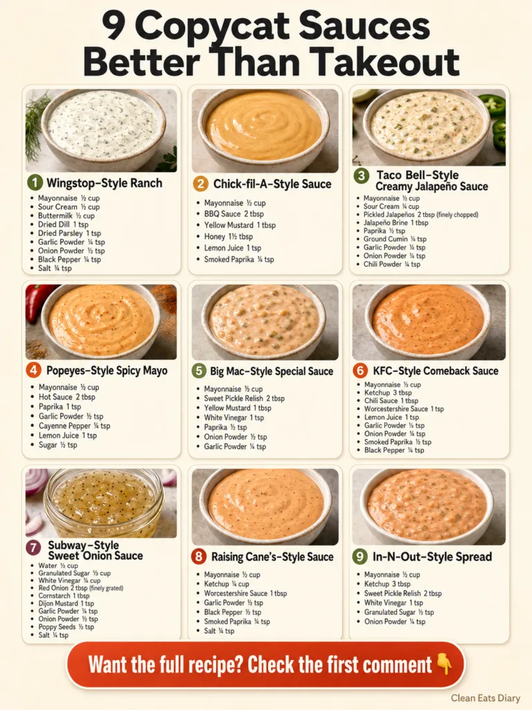 Overhead shot of a small ceramic bowl filled with a creamy light tan Chick-fil-A style sauce It s perfectly smooth and r