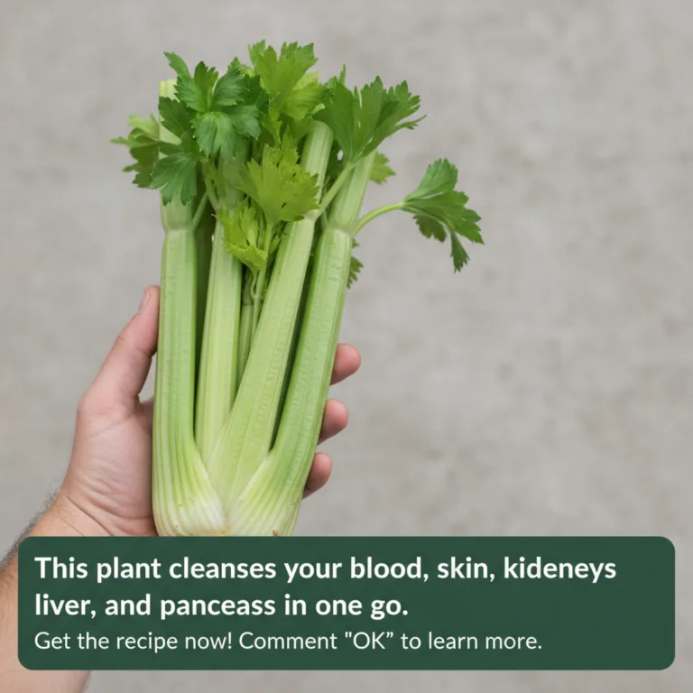 A human hand holding a fresh vibrant bunch of green celery against a soft neutral grey background The celery stalks are 