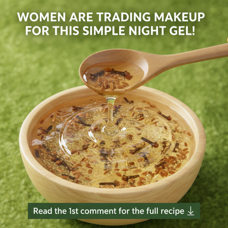 A close-up elevated top-down view of a wooden bowl filled with a translucent golden-yellow gel A wooden spoon is positio