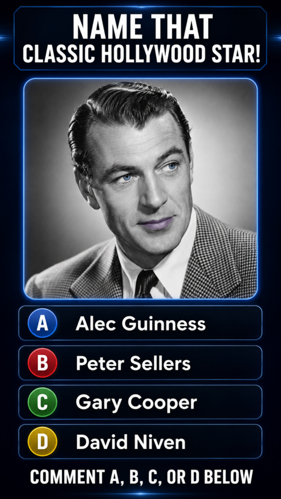 A black and white headshot of Gary Cooper looking distinguished His hair is neatly combed back and he is wearing a colla