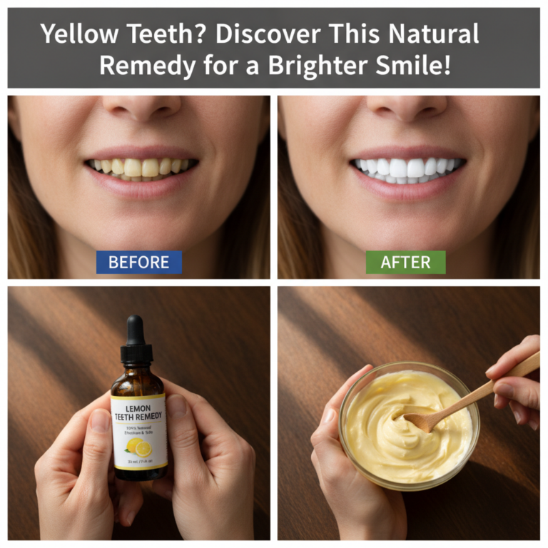 A four-panel image showing a before and after comparison of a woman s smile with whiter teeth in the after panel alongsi