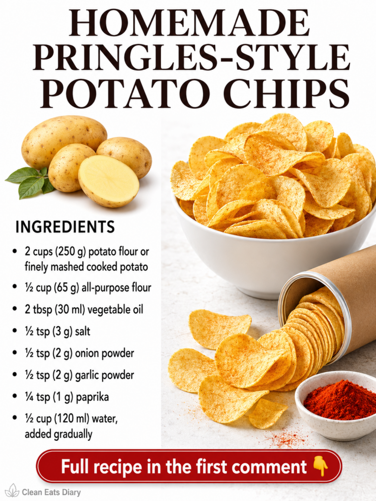 A large white bowl overflowing with golden crispy saddle-shaped potato chips next to a brown cylindrical container spill
