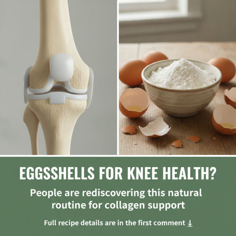 A composite image showing a detailed 3D model of a human knee joint on the left and on the right a rustic scene of whole